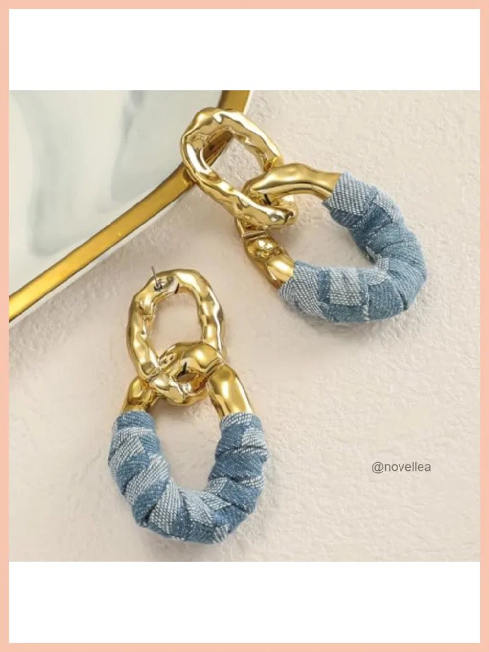 Chunky Gold Acrylic Chain Statement Dangle Earrings for Women